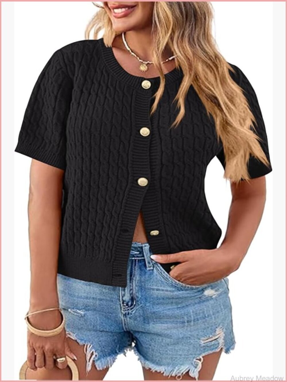 Plus Size Short Sleeve Cardigan Knit Open Front Beach Office Tops L-4XL